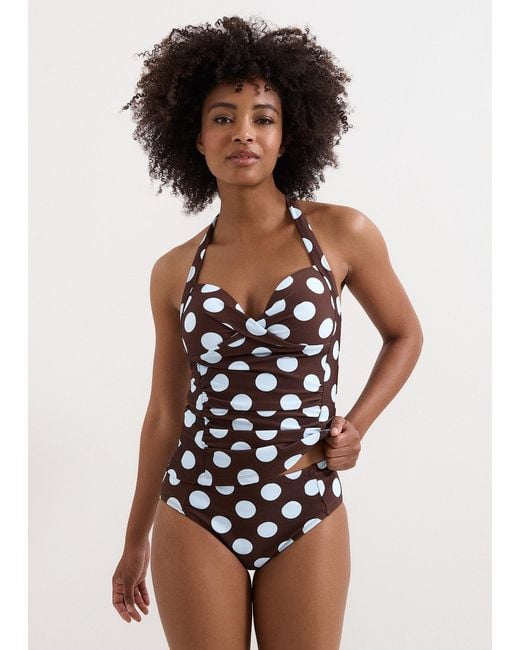 Phase Eight Brown Chocolate & Spot Tankini Bottom