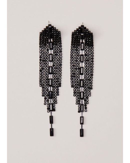 Phase Eight Black 's Graduated Stone Drop Earrings