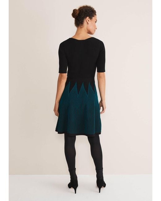 Phase Eight Black Isadora Knitted Mini Dress