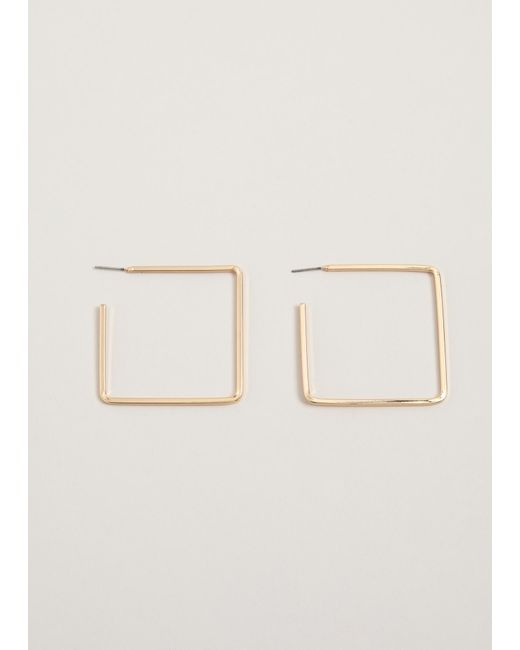 Phase Eight Natural Large Square Hoop Earrings