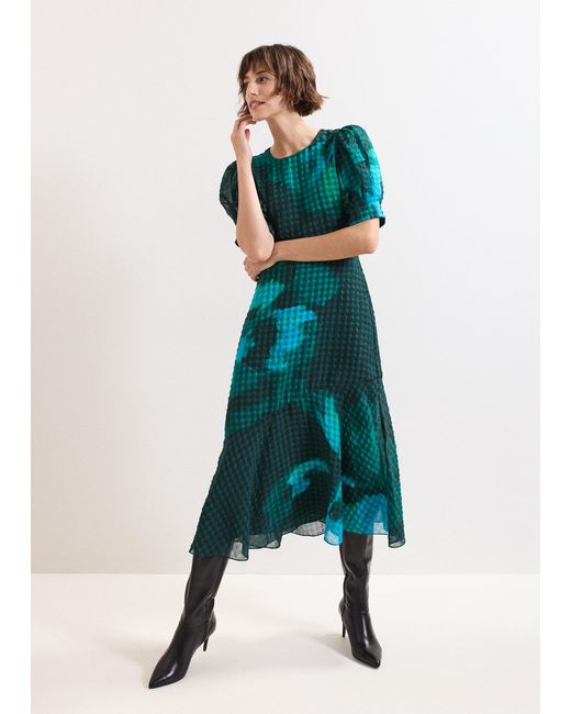 Phase Eight Green Petite Nancy Floral Midi Dress