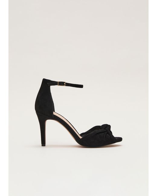 Phase Eight White Suede Knotted Sandal