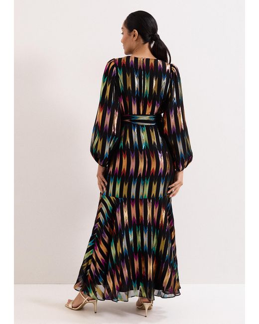 Phase Eight Black Petite Ellia Shimmer Maxi Dress