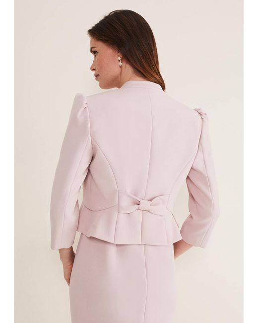 Phase Eight Pink Isabella Bow Jacket