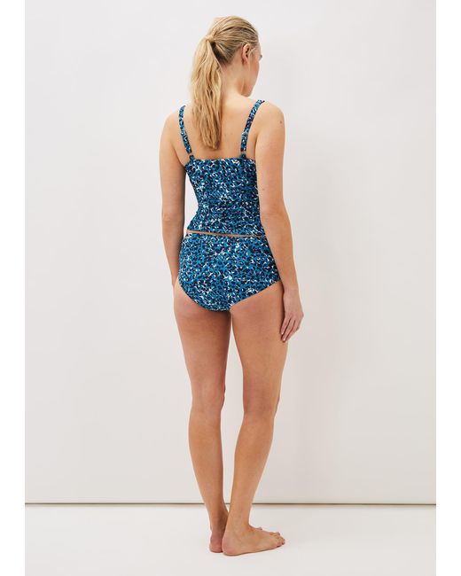 Phase Eight Blue Sara Animal Print Tankini Brief