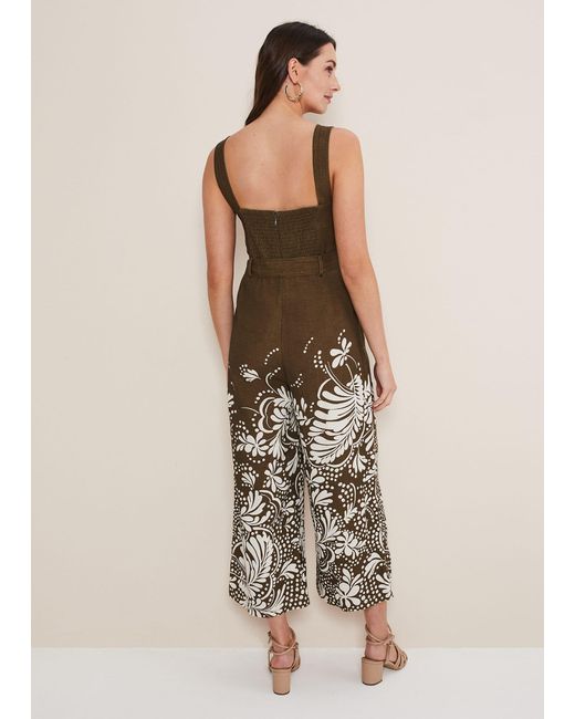 Phase Eight Natural Rosalia Wide Leg Jumpsuit