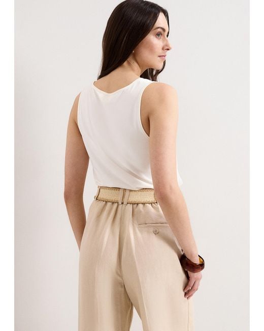 Phase Eight Natural Edie Satin Front Cami Vest Top