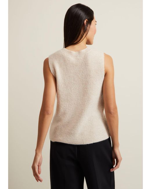 Phase Eight Natural Daniella Mohair Knitted Tank