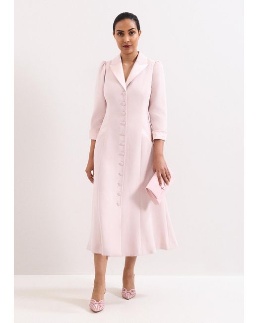 Phase Eight Pink Petite Paloma Tux Midaxi Dress