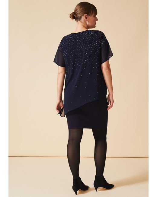 Phase Eight Blue Miren Layered Dress
