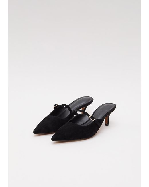 Phase Eight White Suede Mary Jane Mules