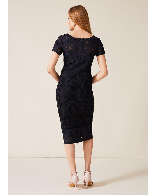 Phase Eight Black Anette Tapework Dress