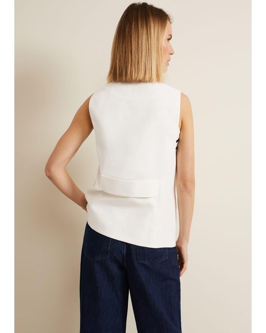 Phase Eight Natural Inara Longline Waistcoat