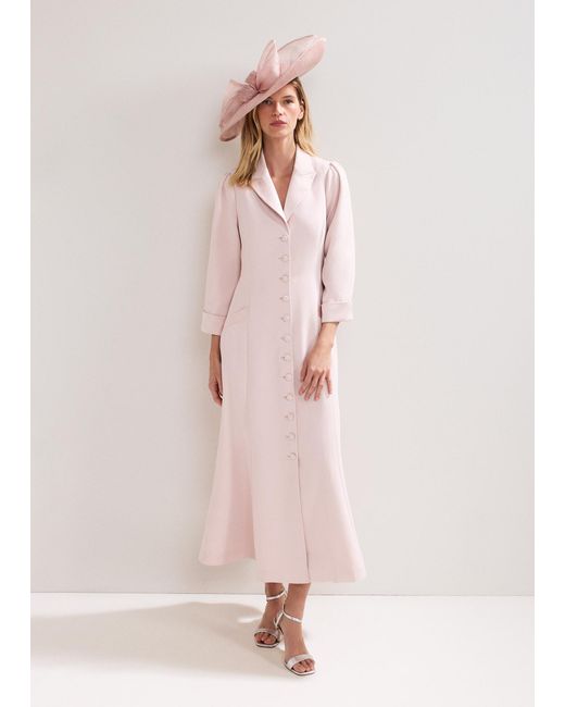 Phase Eight Pink Paloma Tux Midi Dress
