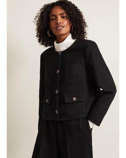 Phase Eight Black Ripley Boucle Jacket
