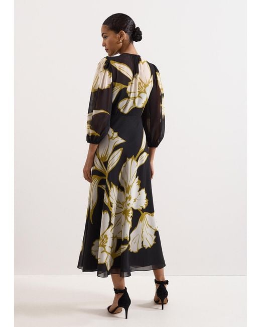 Phase Eight White Eve Floral Printed Maxi Dress