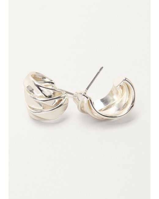 Phase Eight Natural Triple Hoop Earring