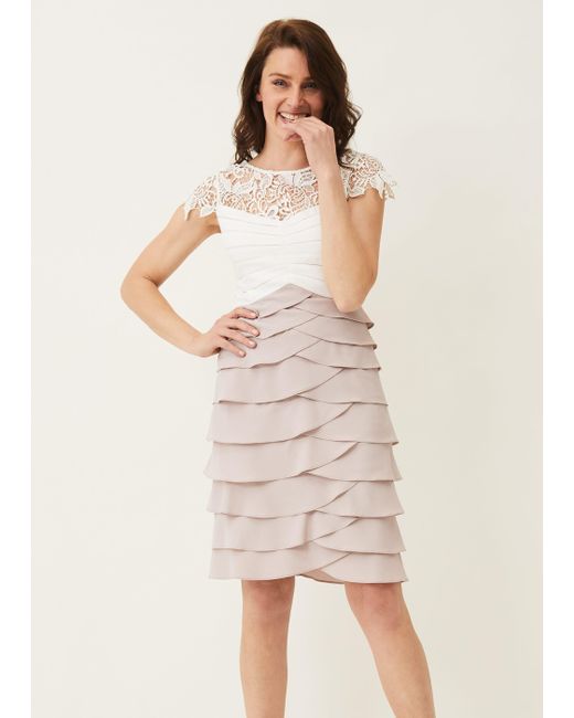 Phase Eight Natural Faith Contrast Fitted Dress