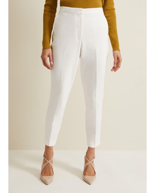 Phase Eight 's Ulrica Tapered Suit Trouser in Natural