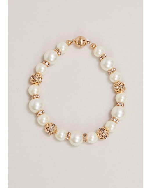 Phase Eight Natural 's Bead And Pearl Bracelet