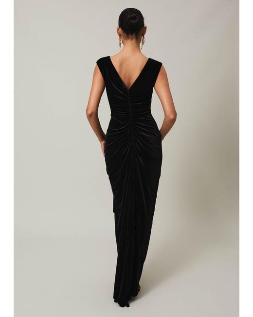 Phase Eight Black 's Donna Velvet Maxi Dress