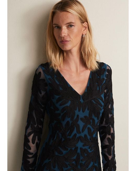 Phase Eight s Jasinta Tapework Midi Dress in Blue Lyst UK