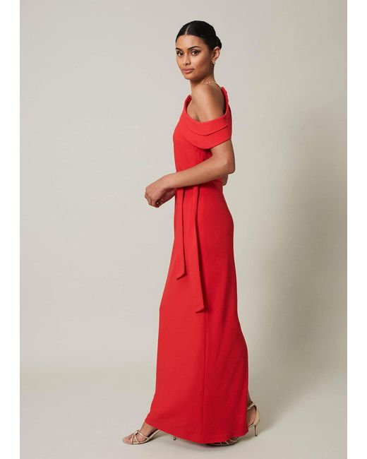 Phase Eight Red 's Elaine Chain Detail Maxi Dress