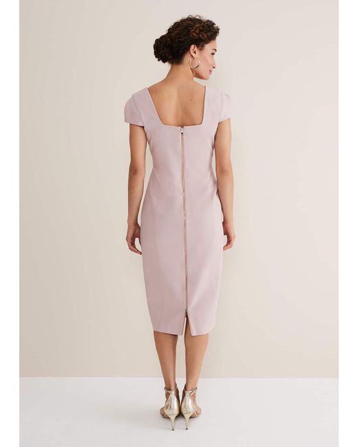Phase Eight Pink Eira Midi Dress