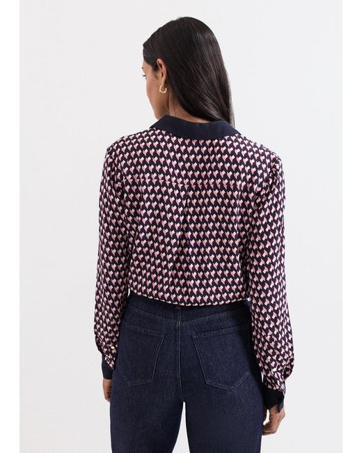 Phase Eight White Briar Geo Print Shirt