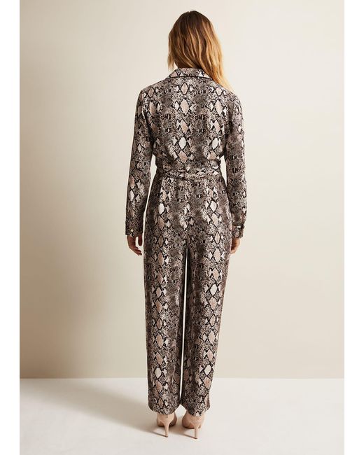 Phase Eight Natural Snake Constance Jumpsuit