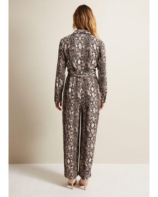 Phase Eight Natural 's Snake Constance Jumpsuit