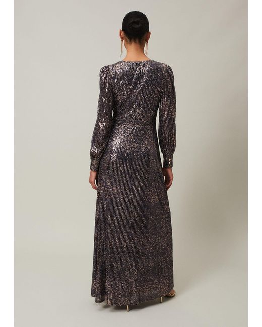 Phase Eight Gray 's Amily Sequin Maxi Dress