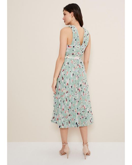 Phase Eight Multicolor Portia Print Pleated Dress