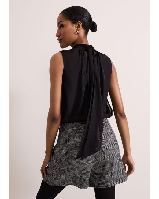 Phase Eight Black Nella High Neck Top