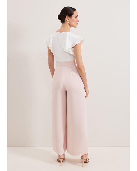 Phase Eight Pink Anja Corsage Colourblock Jumpsuit