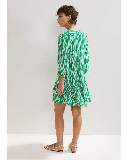 Phase Eight Green Penele Squiggle Swing Dress