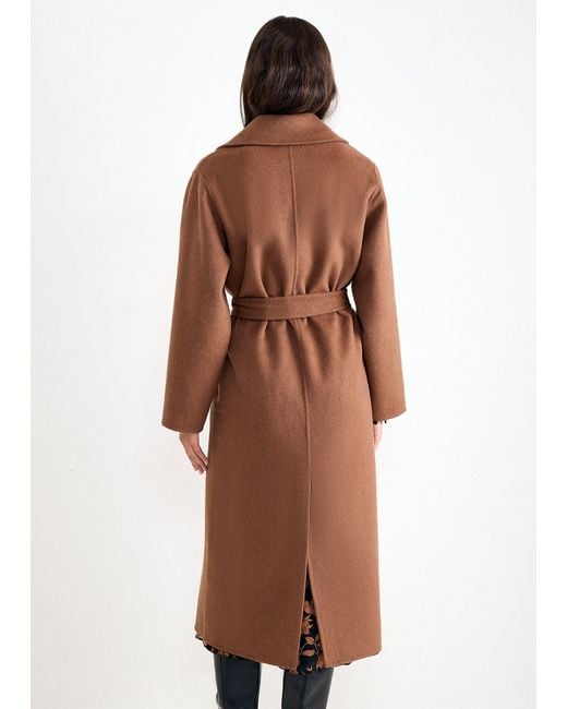 Phase Eight Brown Darcy Revere Collar Belted Coat