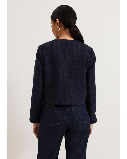 Phase Eight Blue Ripley Petite Boucle Jacket