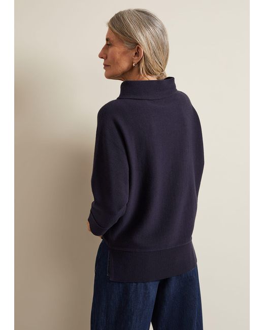 Phase Eight Blue 's Salima Funnel Neck Jumper