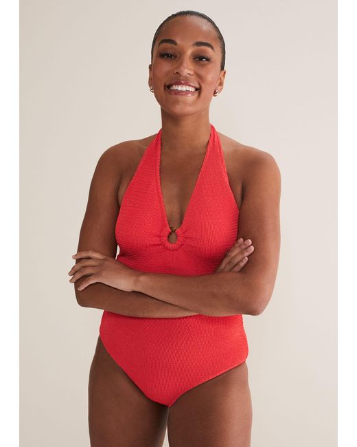 Phase Eight Red Halterneck Swimsuit