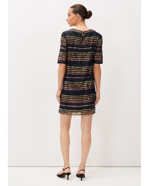 Phase Eight Black Amara Sequin Tunic Dress
