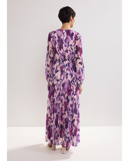Phase Eight Purple Natalia Floral Maxi Dress