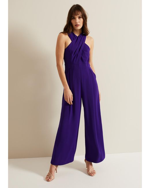 Phase Eight Purple 's Andrea Tapework Dress