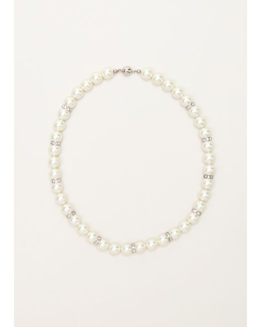 Phase Eight Green Sparkle And Pearl Necklace