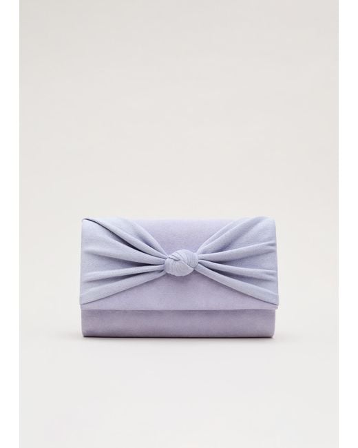 Phase Eight Blue Knot Front Clutch Bag
