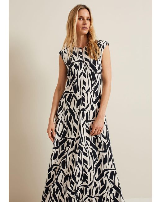 Phase Eight Natural 's Kristy Geo Maxi Dress
