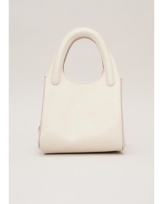 Phase Eight Natural Leather Square Tote Bag
