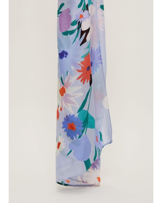 Phase Eight Blue Wild Utopia Light Weight Scarf