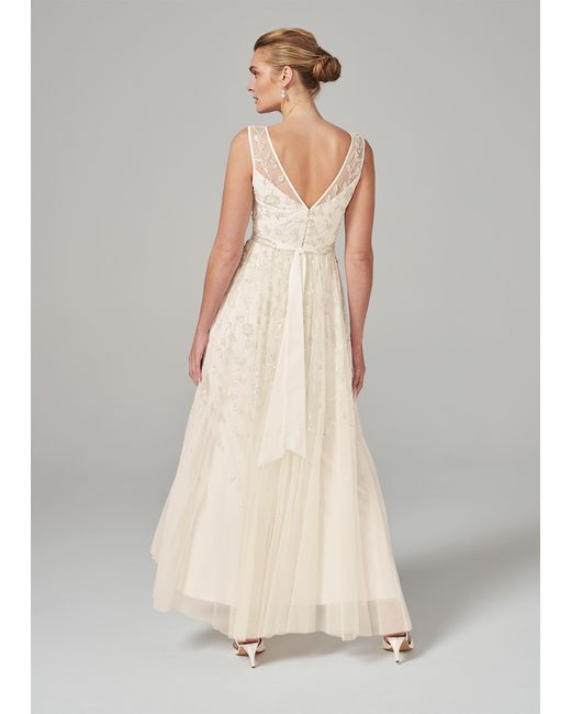 Phase Eight Natural Millicent Beaded Wedding Dress