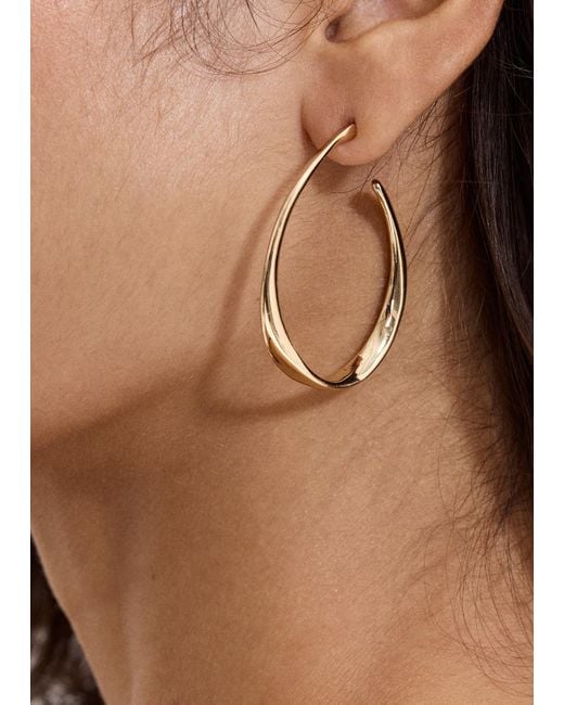 Phase Eight Brown Large Twisted Hoops